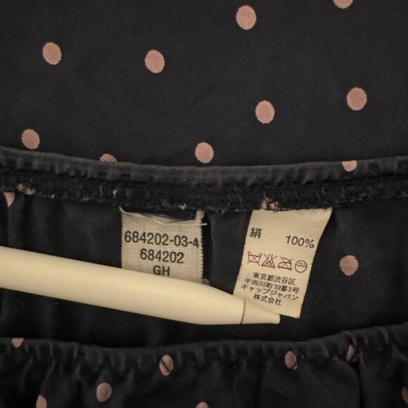 Silk vintage polka dot slip midi skirt - Picture 8 of 9